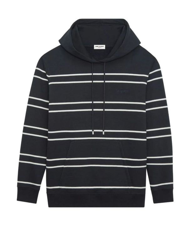 STRIPED COTTON HOODIE