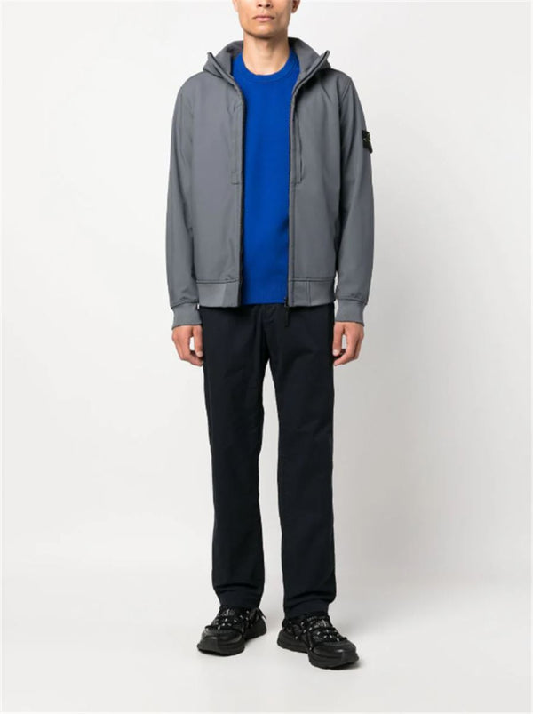 COMPASS-MOTIF HOODED JACKET