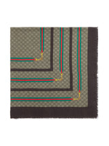GG SQUARE-SHAPED SILK SCARF