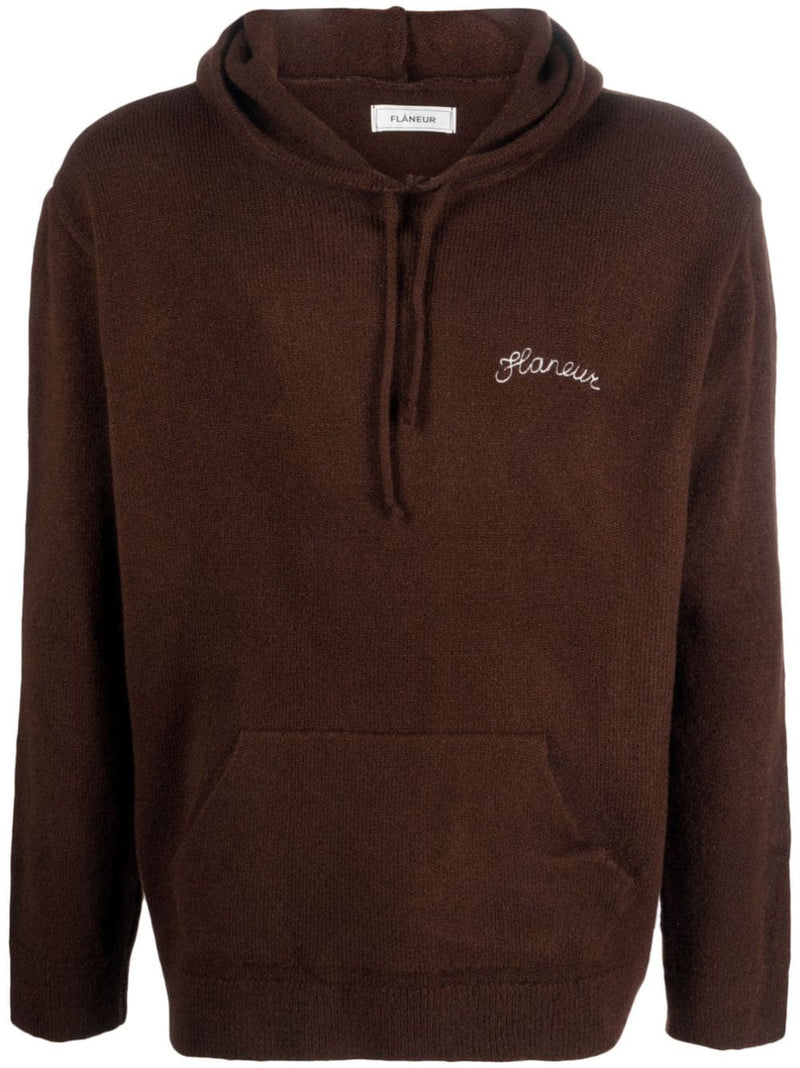 LOGO-EMBROIDERED DRAWSTRING HOODIE