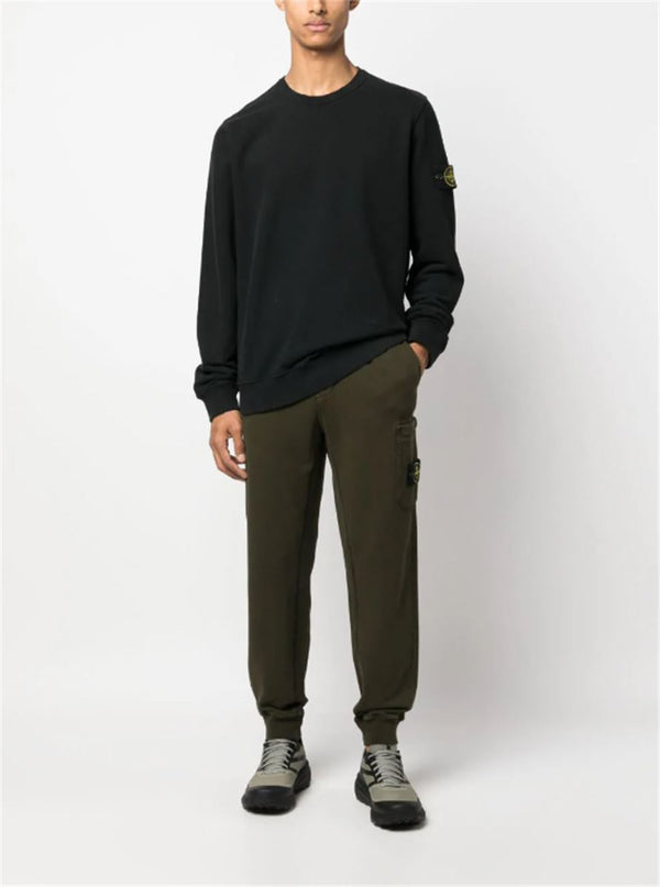 COMPASS-PATCH COTTON SWEATSHIRT