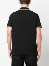 COMPASS-PATCH COTTON POLO SHIRT