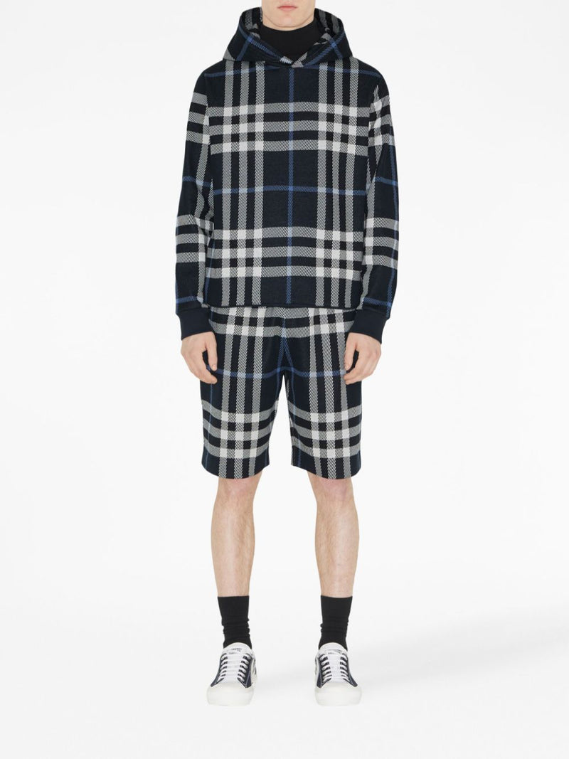 CHECK-PATTERN STRAIGHT-LEG SHORTS