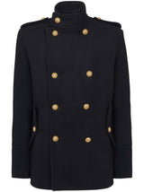 DOUBLE-BREASTED WOOL PEACOAT