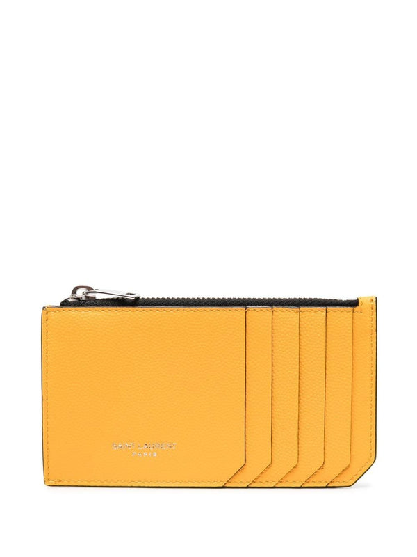 FRAGMENTS GRAINED ZIPPED CARDHOLDER