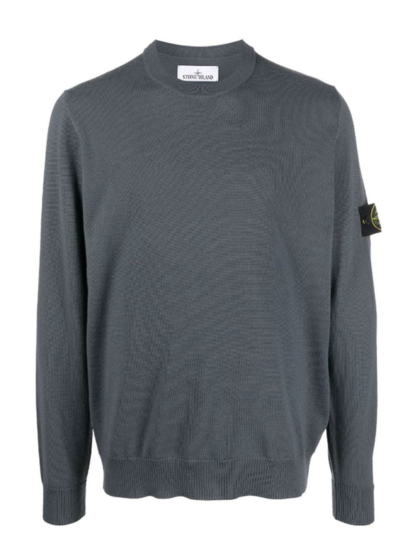 COMPASS-PATCH VIRGIN WOOL JUMPER