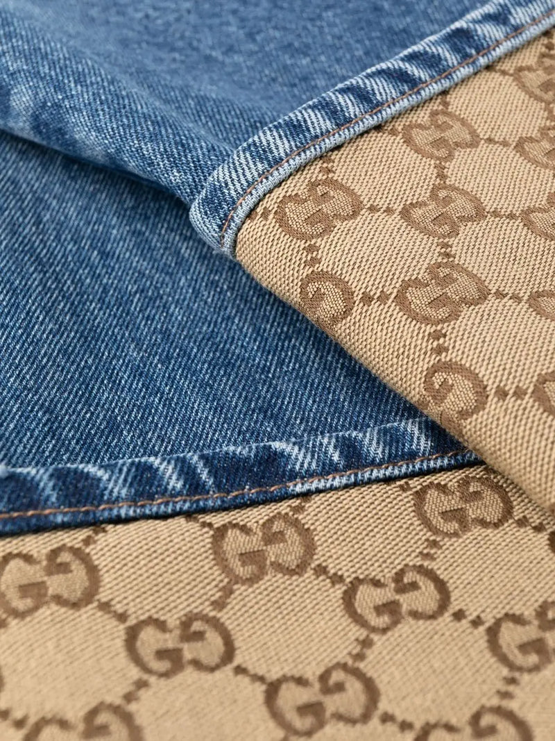GG-TRIM STRAIGHT-LEG JEANS