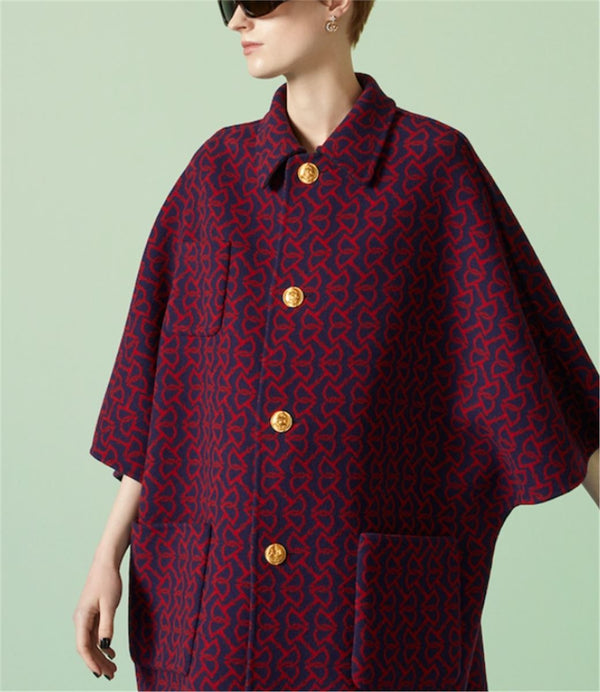 REVERSIBLE WOOL SILK COAT