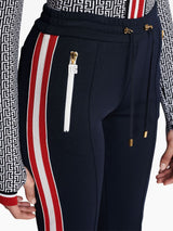 STRIPE-DETAIL FLARED TROUSERS
