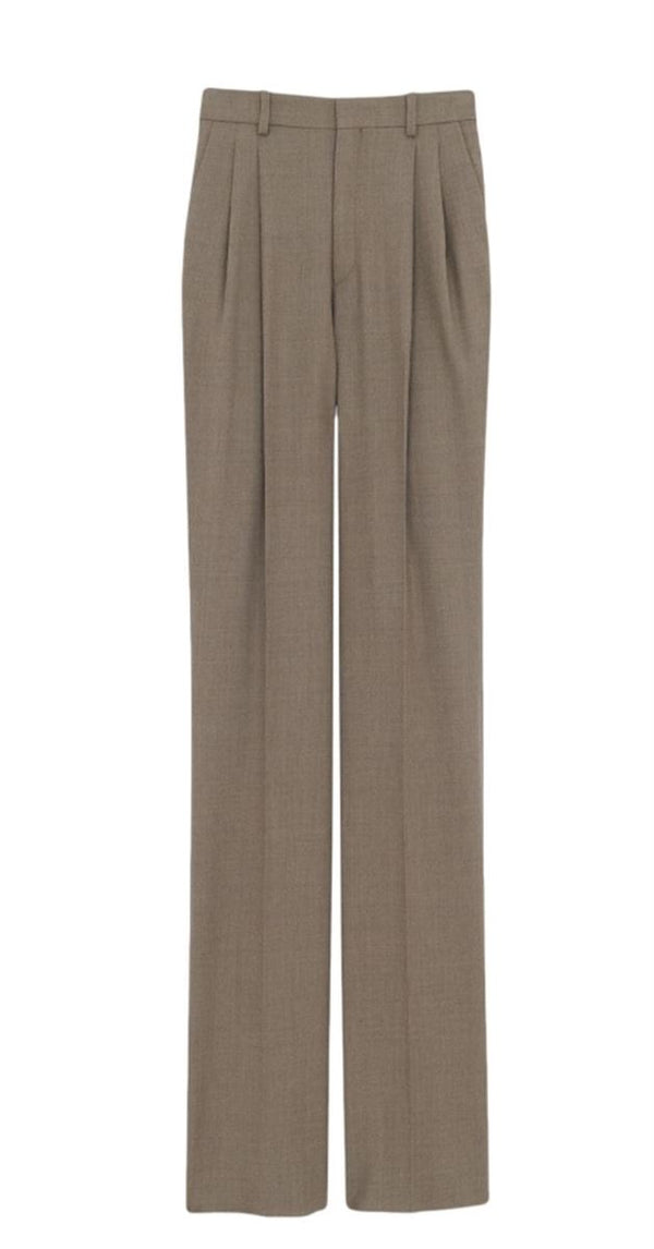 PRESSED-CREASE TAILORED TROUSERS