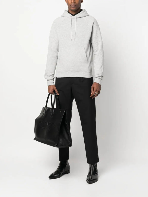 EMBROIDERED-LOGO COTTON HOODIE