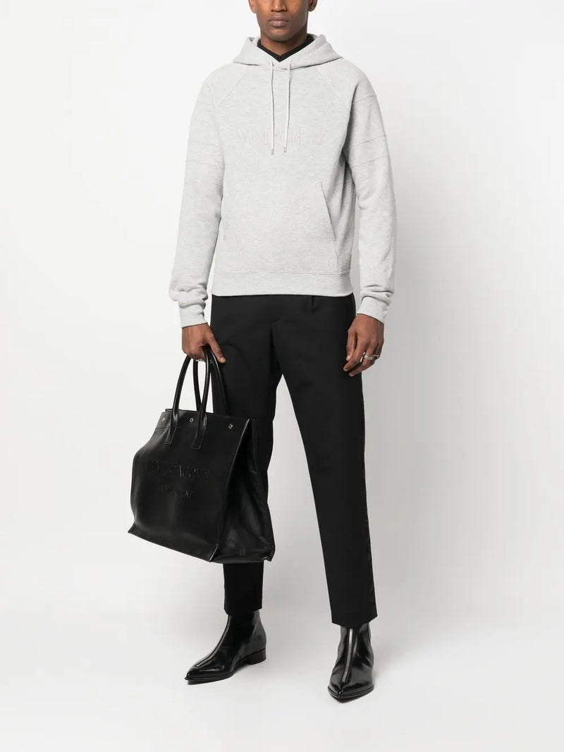 EMBROIDERED-LOGO COTTON HOODIE