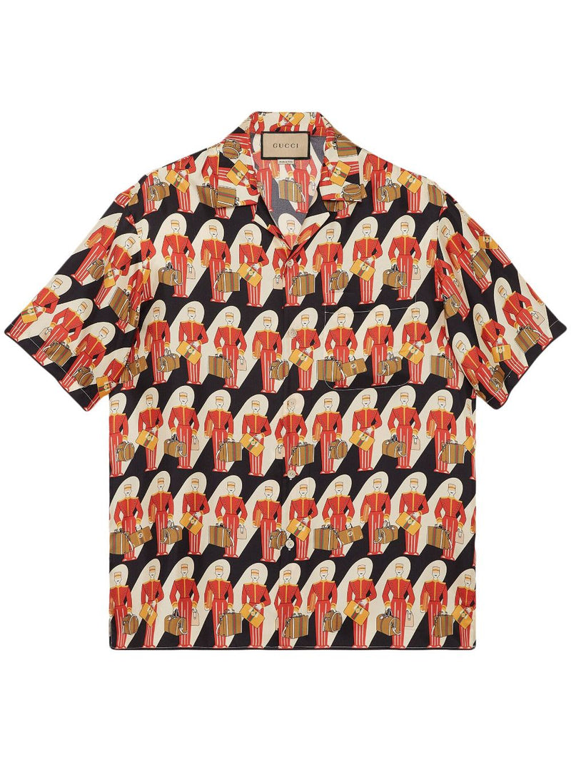 PORTER-PRINT SILK TWILL SHIRT