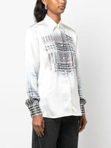 RHINESTONE-EMBELLISHED SILK SHIRT