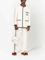 LOGO-EMBROIDERED TWEED JACKET