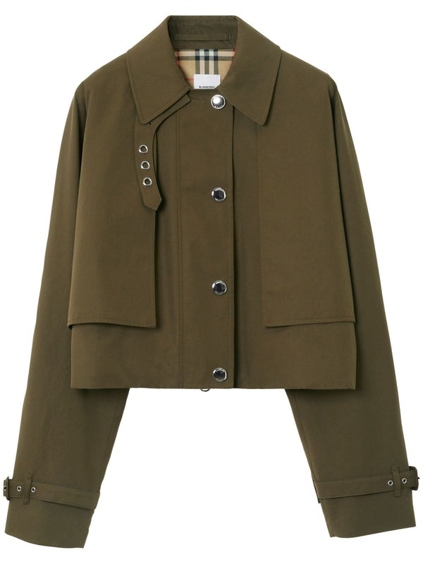 TROPICAL GABARDINE CROPPED JACKET