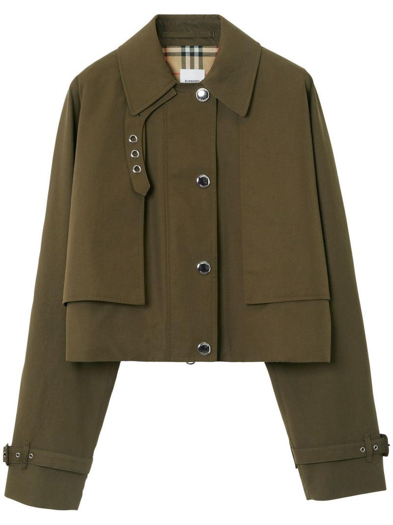 TROPICAL GABARDINE CROPPED JACKET