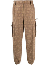 ALLOVER LOGO-PRINT CARGO TROUSERS