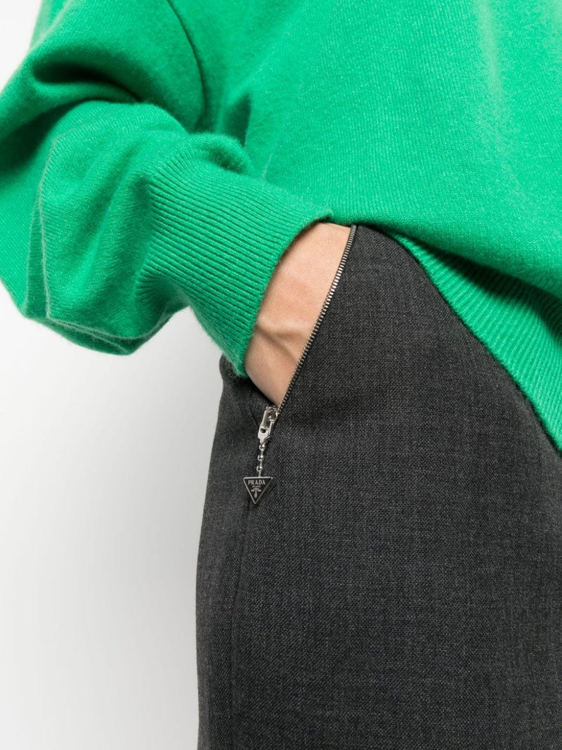 ZIP-POCKET CROPPED TROUSERS