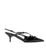 BUCKLE-EMBELLISHED SLINGBACK PUMPS