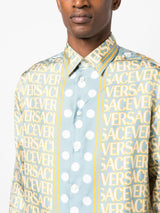 VERSACE ALLOVER-PRINT SILK SHIRT