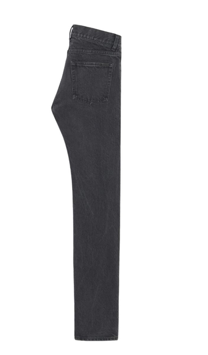 LOGO-PLAQUE STRAIGHT-LEG JEANS SAINT LAURENT