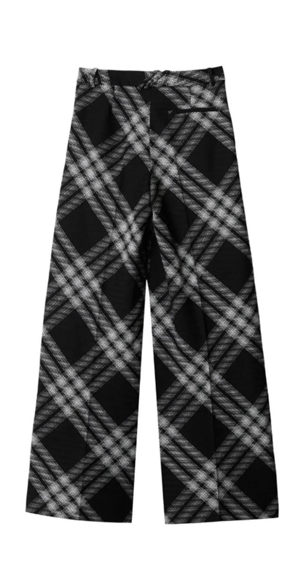 VINTAGE CHECK WOOL TROUSERS