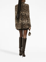 LEOPARD-PRINT DOUBLE-BREASTED BLAZER