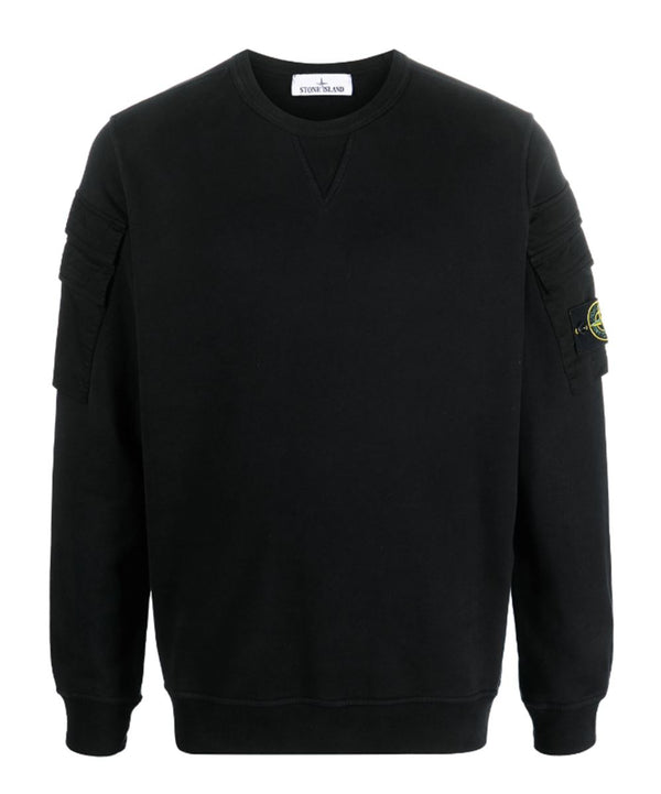 COMPASS-PATCH CREW-NECK SWEATSHIRT