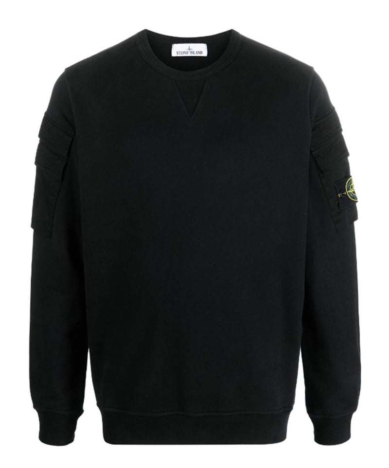 COMPASS-PATCH CREW-NECK SWEATSHIRT