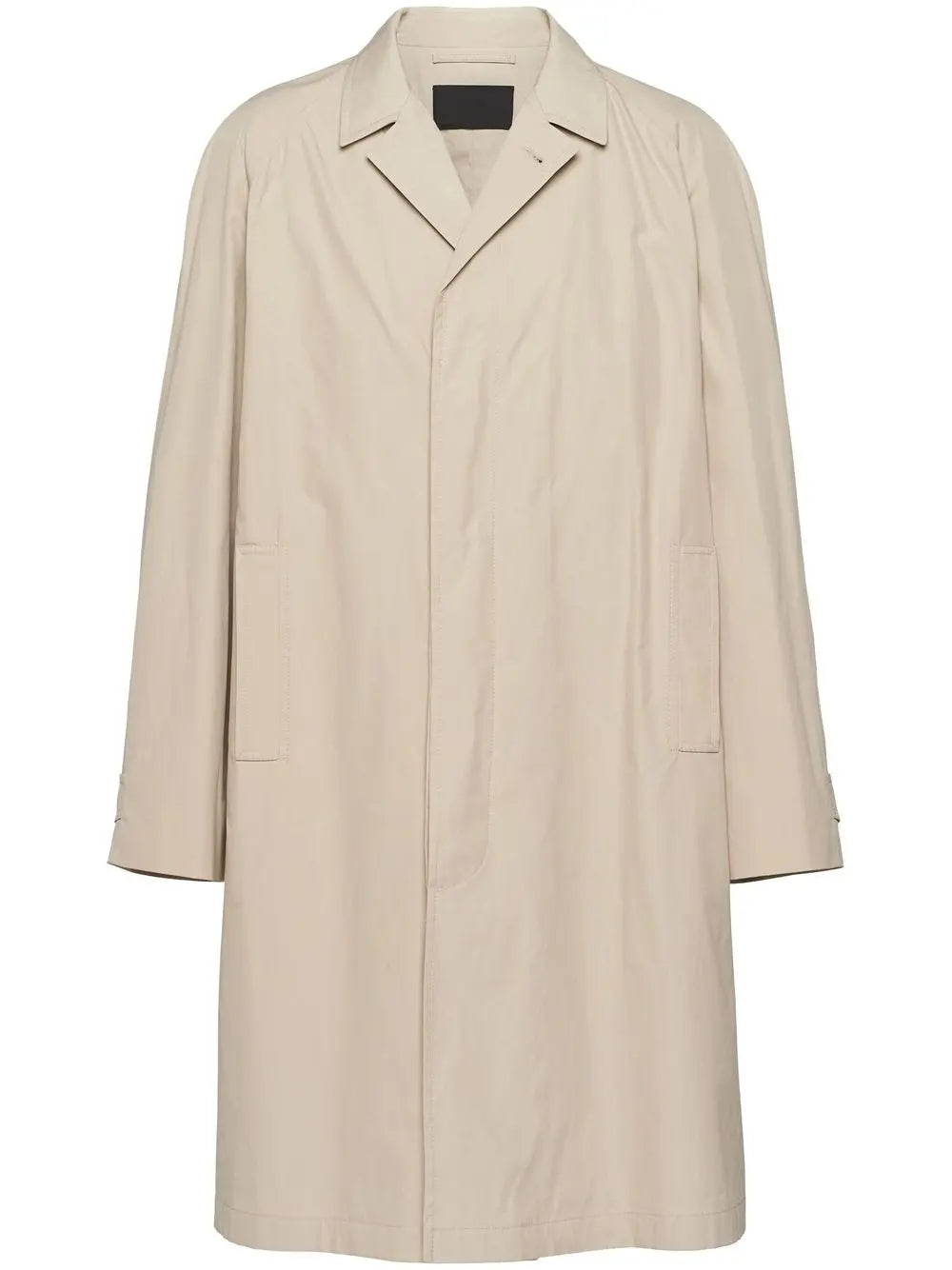 SINGLE-BREASTED COTTON OVERCOAT PRADA