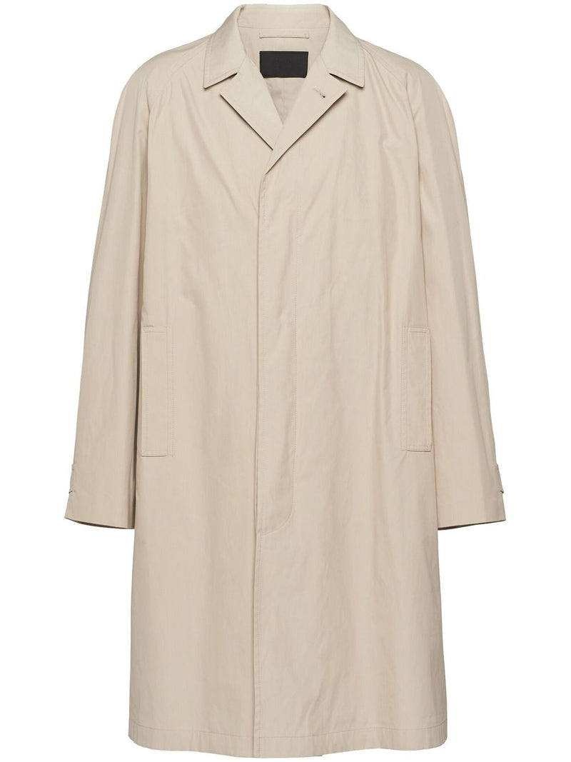 SINGLE-BREASTED COTTON OVERCOAT