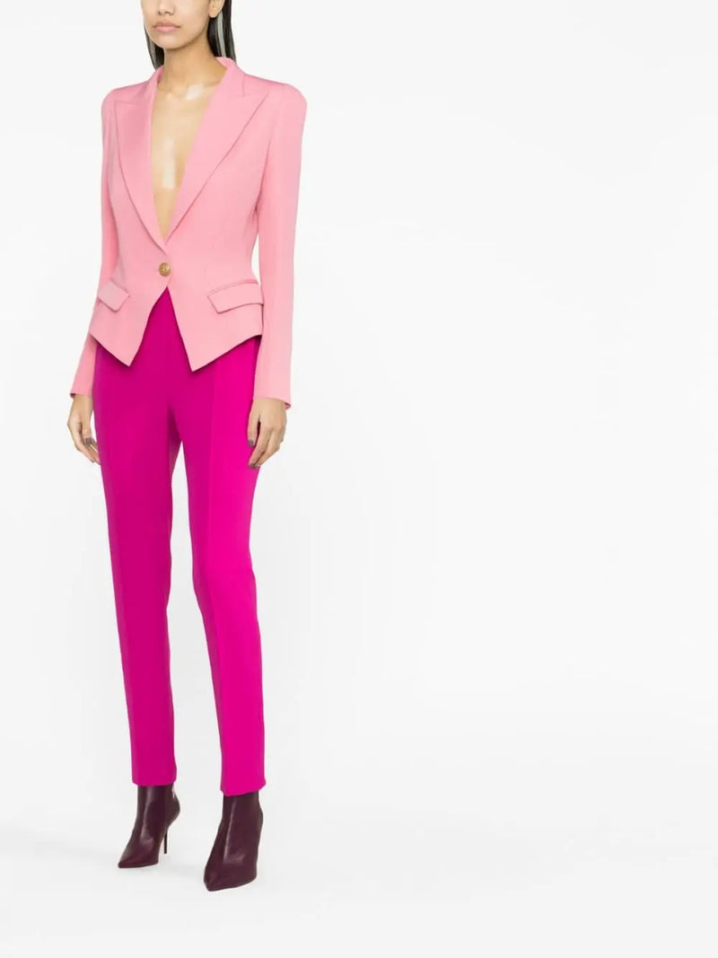 WIDE-LAPEL SLIM-FIT BLAZER
