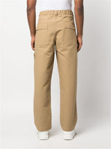 COMPASS-PATCH STRAIGHT-CUT PANTS