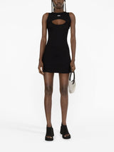 OFF STAMP RIBBED MINIDRESS