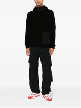 LENS-DETAIL RIBBED-KNIT JUMPER