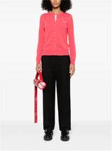 LOGO-EMBROIDERED CASHMERE CARDIGAN
