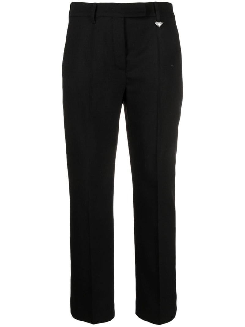 VIRGIN-WOOL CROPPED TROUSERS