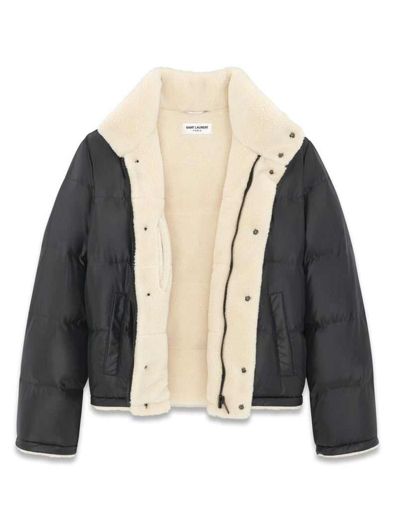 PUFF DOWN SHEARLING-LINED JACKET
