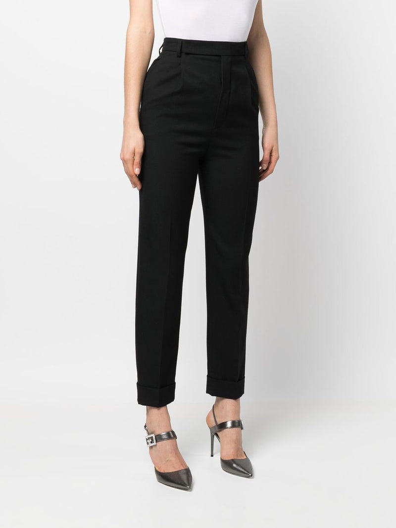 TAPERED-LEG TAILORED TROUSERS