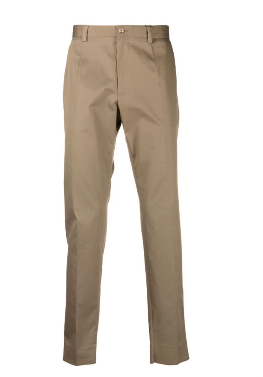 STRAIGHT-LEG COTTON CHINO TROUSERS DOLCE & GABBANA