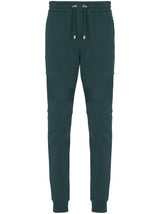 RIBBED-DETAIL DRAWSTRING TRACK PANTS