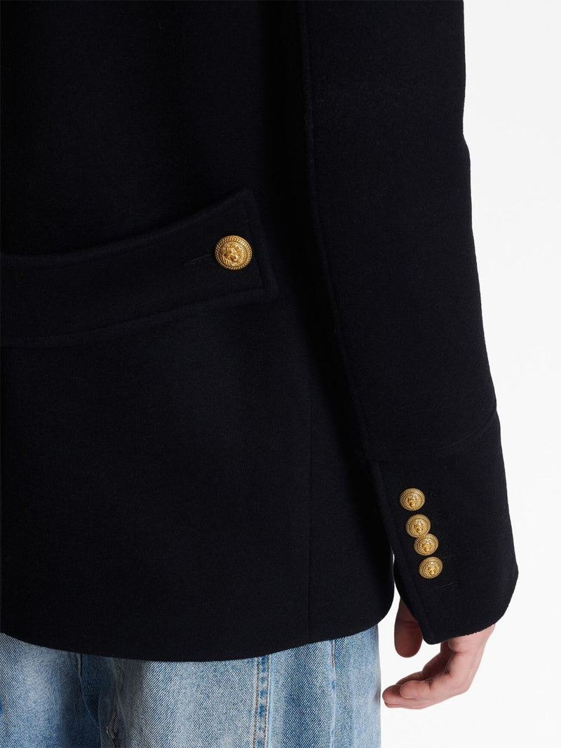 DOUBLE-BREASTED WOOL PEACOAT