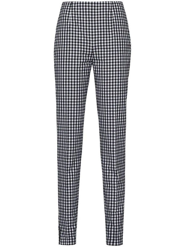 GINGHAM-CHECK TROUSERS