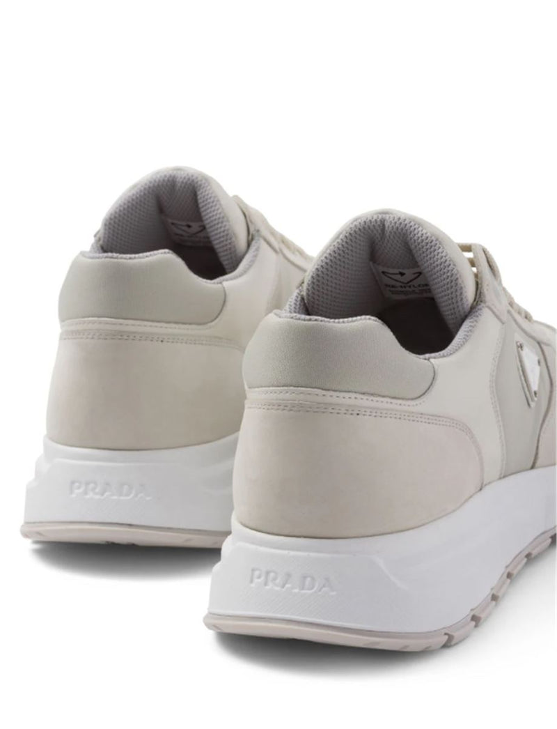 LOGO-PLAQUE HIGH-TOP LEATHER SNEAKERS