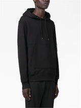 LENS-DETAIL HOODED COTTON JUMPER