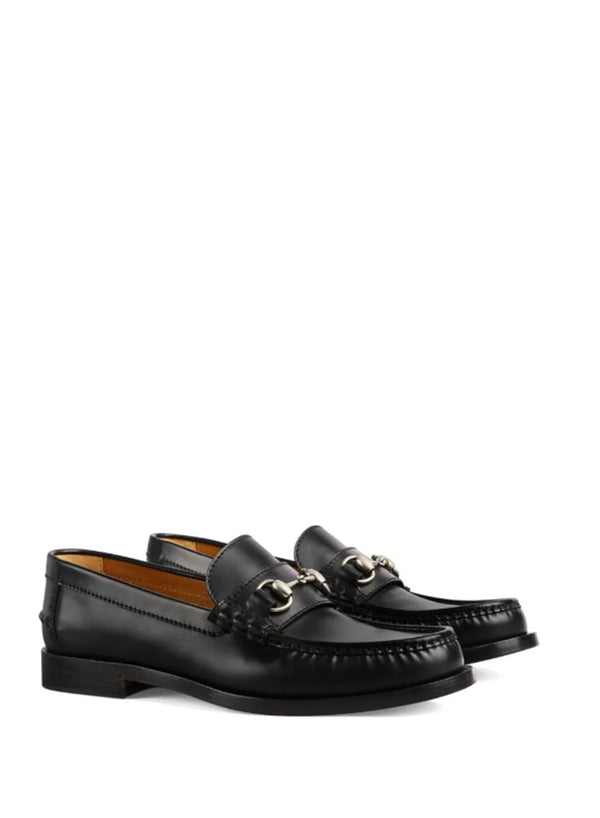 HORSEBIT-DETAIL LEATHER LOAFERS