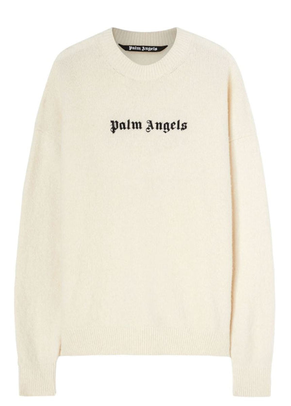 LOGO-EMBROIDERED WOOL-BLEND JUMPER