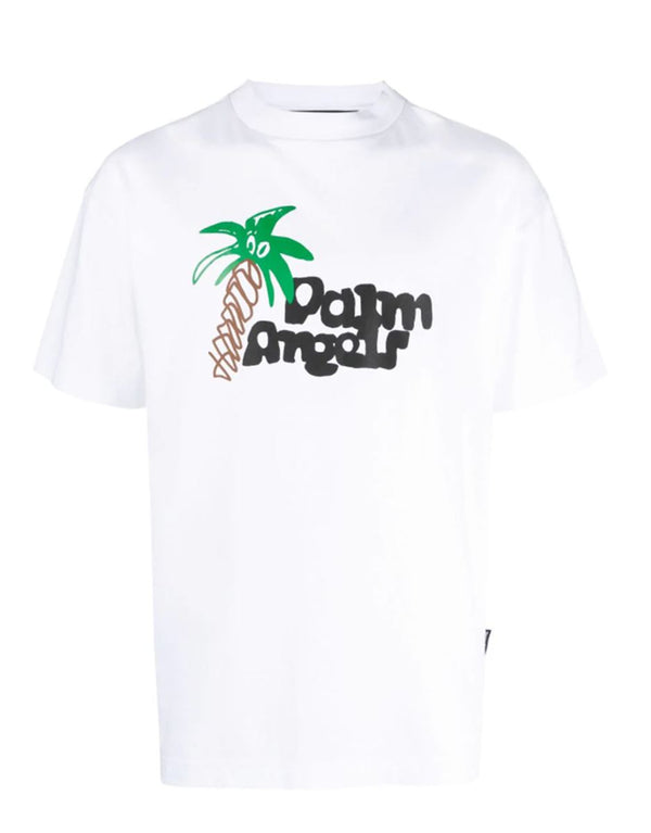 SKETCHY-PRINT COTTON T-SHIRT