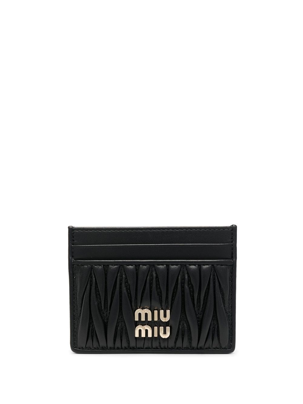 MACRAMÉ TEXTURED CARD HOLDER MIU MIU